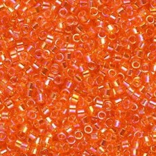 Miyuki delica Beads 11/0 - Transparent tangerine ab DB-151